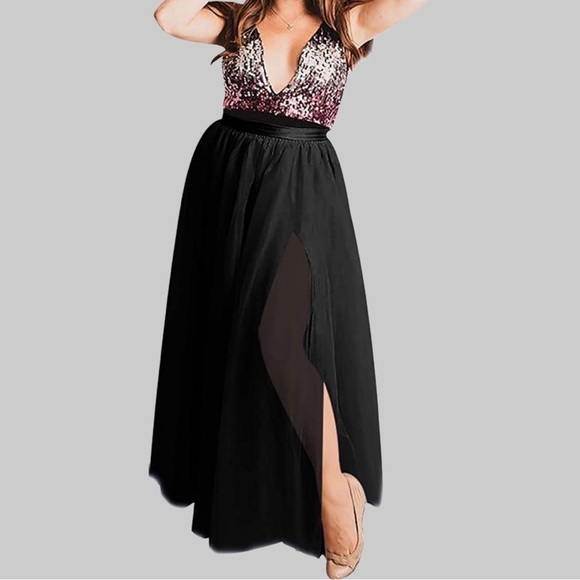 EUC Yuluosha Long 2 Layer Tulle Maxi Skirt - Picture 2 of 8